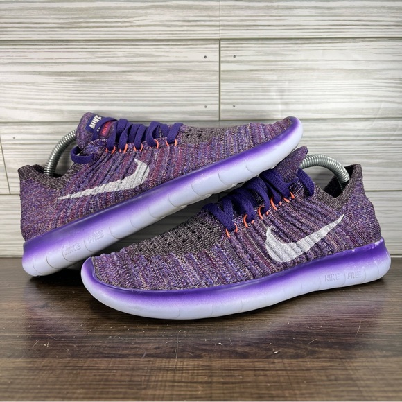 Nike Free RN FlyKnit Purple Women’s Shoes - Women’s Size 8 - Picture 3 of 9